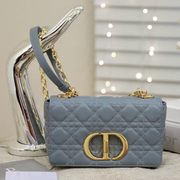 SMALL CARO BAG GRAY SUPPLE CANNAGE CALFSKIN Luxe Carry
