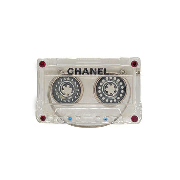 Top Quality Chanel 04P '' Cassette Tape - Resin / Black Brooch
