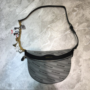 BLN-Ciaga Souvenir XS Belt Bag In Gray, For Women,  Bags 9.5in/24Luxe Carry
