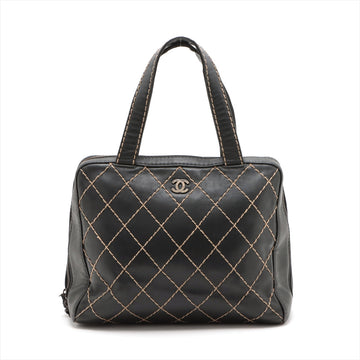 Top Quality Chanel WILDSTECH Lambskinkin Tote BAG BLACK GAMMETALIC GOLD WOakSHIP 6TH EARTH  LOVE MARKET SHOP