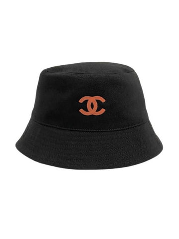 CC Logo Reversible Bucket Hat Black Chanel