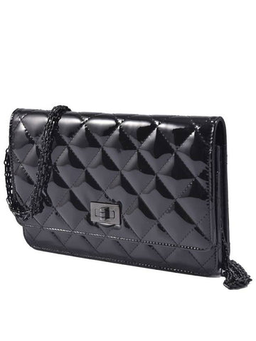 Women s new built in chip patent material WOC mini bag Chanel