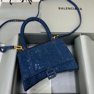 BLN-Ciaga Hourglass Small Handbag In Dark Blue, For Women,  Bags 9in/23Luxe Carry