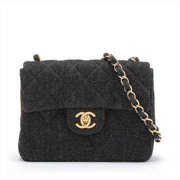 Top Quality Chanel Mini Matrace 17 Denim Single Flap Single Chain Bag Black G  5th A35200