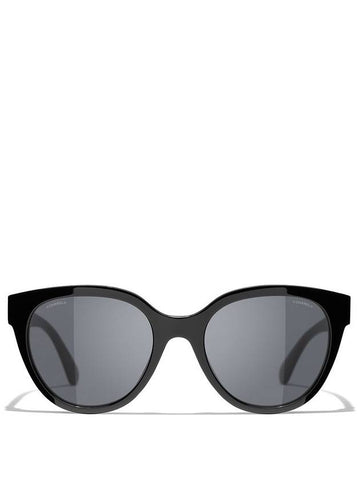 Eyewear Butterfly Acetate Sunglasses Black Chanel