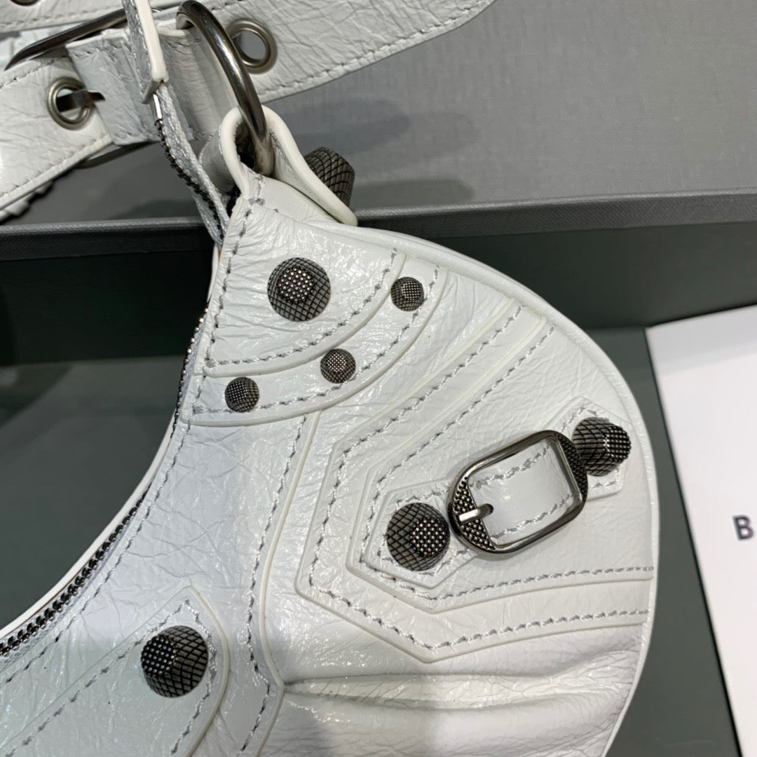 BLN-Ciaga Le Cagole XS Shoulder Bag In Light White, For Women,  Bags 10.2in/26Luxe Carry 6713091VG9Y9104