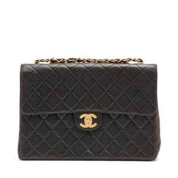 Top Quality Chanel DECAMATRASE Lambskinkin Single Flap Double Chain Bag Black Gold  4th