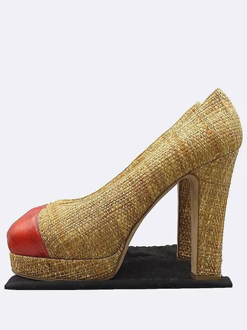 G27226 COCO logo pumps shoes 245MM Chanel