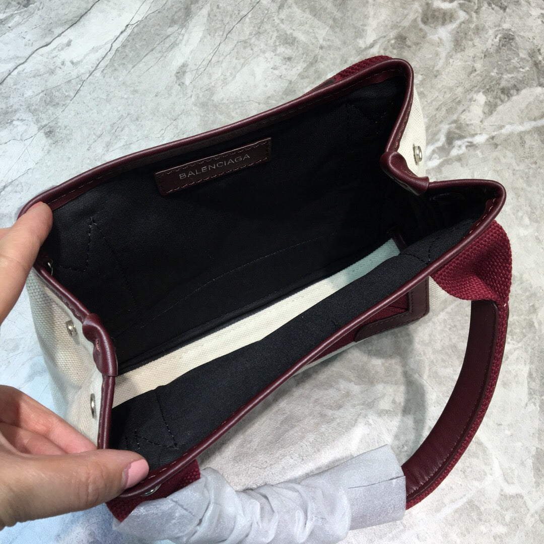 BLN-Ciaga Navy XS Tote Bag In Dark Red, For Women,  Bags 12.6in/32Luxe Carry