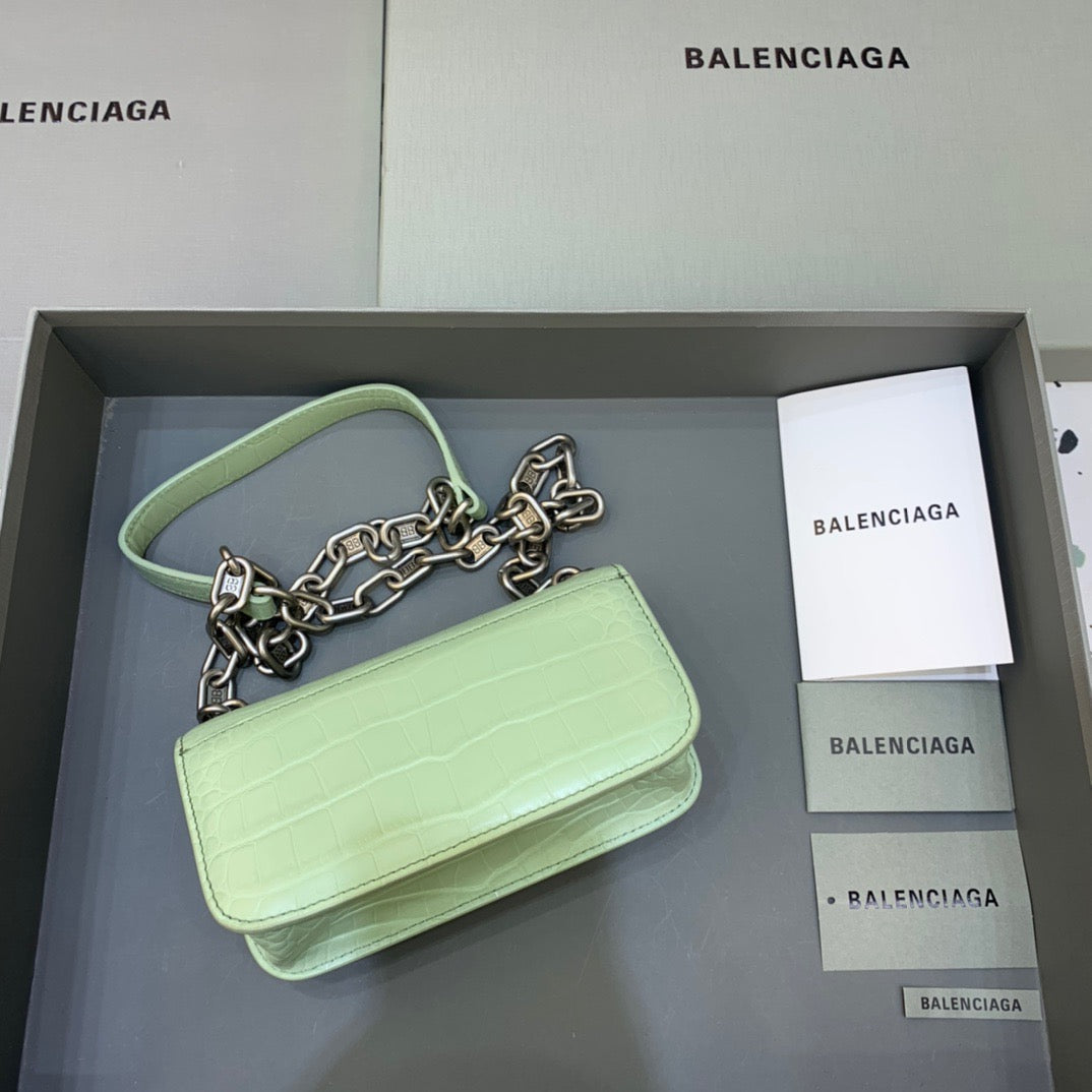 BLN-Ciaga Gossip Small On Chain Shoulder Bag Light Green, For Women,  Bags 7.4in/19Luxe Carry