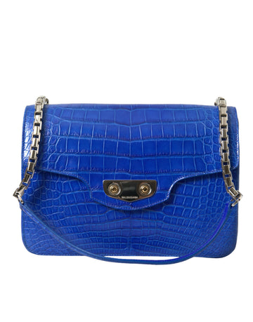 Blnciaga Chic Alligator Skin Chain Shoulder Women's Bag