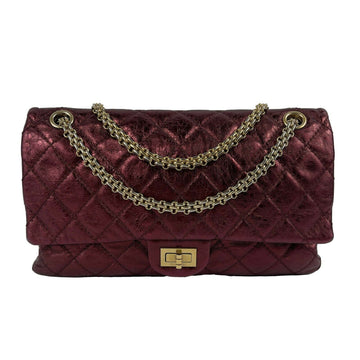 Top Quality Chanel - Metallic Quilted Calfskin 2.55 Reissue 227 Double New - Maroon