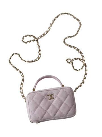 CC Logo Mini Camera Cross Back Light Pink Chanel