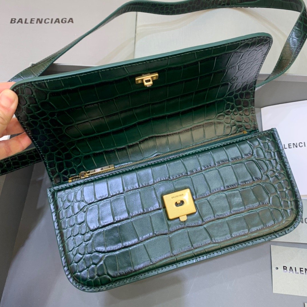 BLN-Ciaga Gossip Small Shoulder Bag Dark Green, For Women,  Bags 9.1in/23Luxe Carry