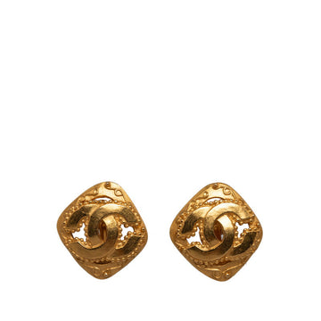 Top Quality Chanel   Cocomark Flower Card Earring Gold Makeup Ladies Chanel