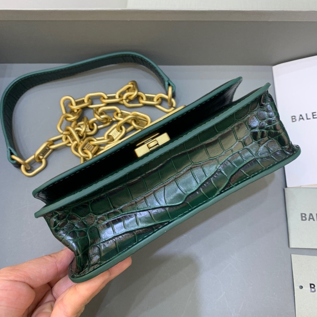 BLN-Ciaga Gossip Small On Chain Shoulder Bag Dark Green, For Women,  Bags 7.4in/19Luxe Carry