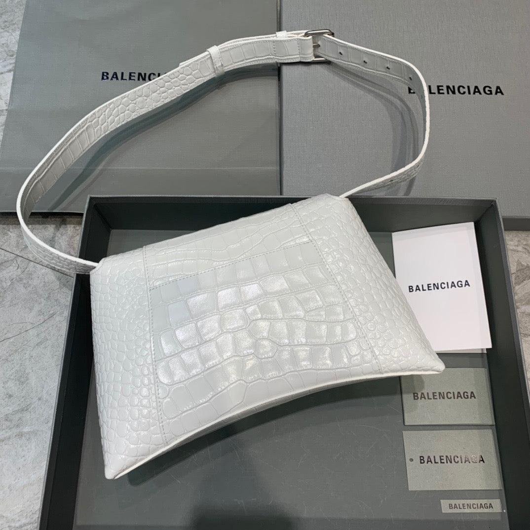 BLN-Ciaga Downtown Small Shoulder Bag In White, For Women,  Bags 11.8in/30Luxe Carry