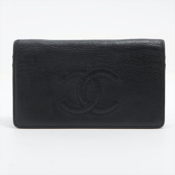 Top Quality Chanel Coco Leather Wallet Black Silver Gold   Race Up Race Up