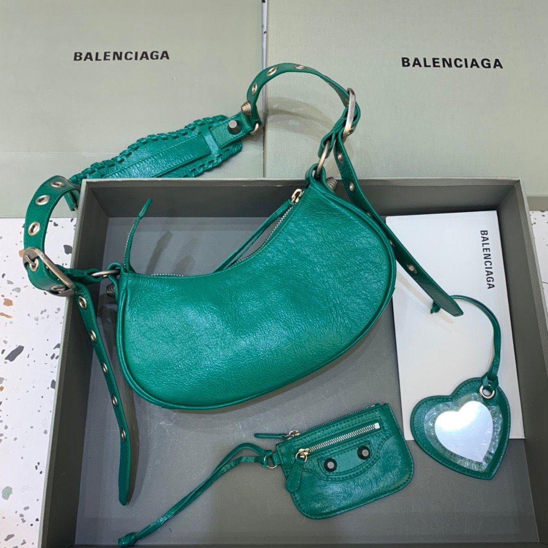 BLN-Ciaga Le Cagole XS Shoulder Bag In Green, For Women,  Bags 10.2in/26Luxe Carry