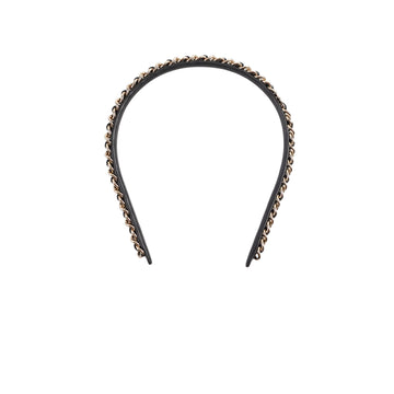 Top Quality Chanel Black Chain CC Logo Headband