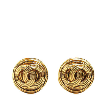 Top Quality Chanel   Coco Mark Motif Earrings Gold
