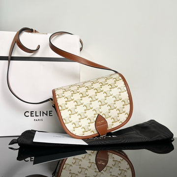 MONOGRAM SADDLE BAG 18 FABRIC WHITE Luxe Carry Bags