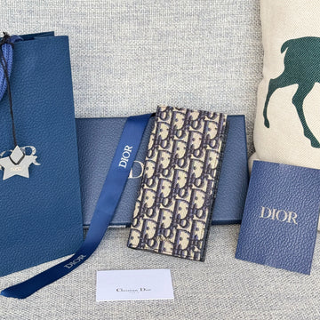 VERTICAL LONG WALLET 19 IN BLUE MONOGRAM OBLIQUE JACQUARD Luxe Carry