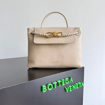 BOTTEGA VENETA 25S MEDIUM CIAO CIAO BAG 26 IN LIGHT WARM BEIGE CALFSKIN by Luxe Carry