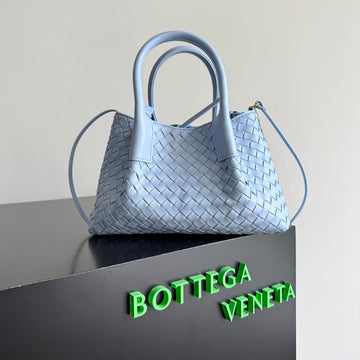 BOTTEGA VENETA 25S SMALL PINACOTECA REVERSIBLE BAG 24 IN LIGHT BLUE CALFSKIN Luxe Carry