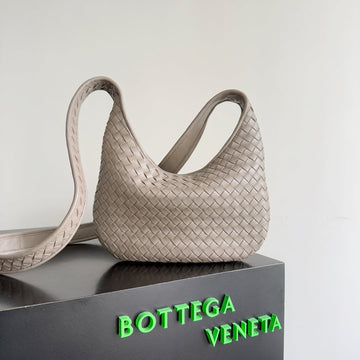 BOTTEGA VENETA 25S VENETO BAG 27 IN WARM TAUPE CALFSKIN SILVER HARDWARE by Luxe Carry