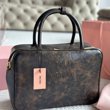 BEAU 34 BAG IN SAND/ COFFEE CALFSKIN