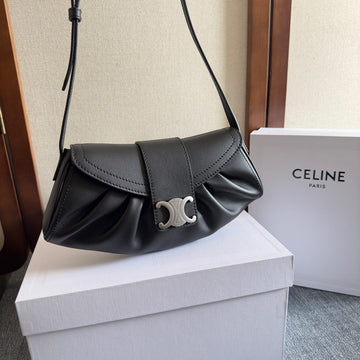 TEEN POLLY 29 IN BLACK CALFSKIN SILVER HARDWARE Luxe Carry