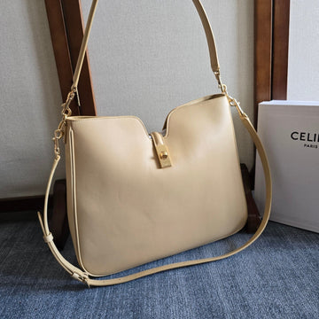 MEDIUM CAMILLE 16 SOFT BAG 36 LIGHT BEIGE IN SMOOTH CALFSKIN by Luxe Carry