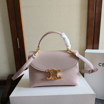 CELINE 25S NINO BAG 20MM IN LIGHT PINK GRAINED CALFSKIN GOLD HARDWARE by Luxe Carry