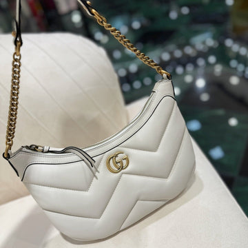 GG SMALL 26 MARMONT BAG IN WHITE CALFSKIN Luxe Carry