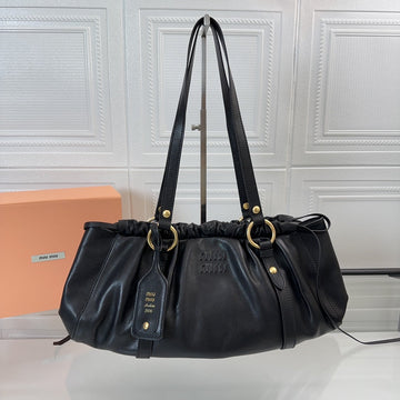 JOIE NAPPA SHOULDER BAG 44 IN BLACK CALFSKIN Luxe Carry