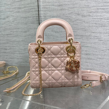 LADY MINI BAG 17 IN LIGHT PINK LAMBSKIN By Luxe Carry