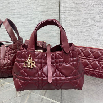 ALWAYS MINI 23 BAG IN BURGUNDY RED MACROCANNAGE CALFSKIN By Luxe Carry