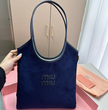 IVY TOTE BAG 34 IN NAVY CORDUROY Luxe Carry