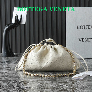 BOTTEGA VENETA 25S DUSTBAG NOTTE 33 IN IVORY CALFSKIN GOLD HARDWARE by Luxe Carry