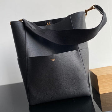 SANGLE SEAU BUCKET 33 BAG BLACK CALFSKIN Luxe Carry