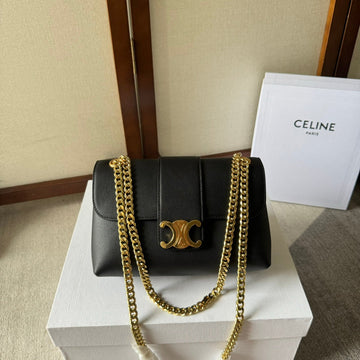 MEDIUM CELINE VICTOIRE BAG 23 IN BLACK CALFSKIN Luxe Carry