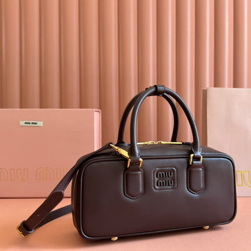 ARCADIE BAG 27 IN COPPER BROWN SHINY CALFSKIN Luxe Carry