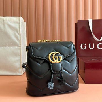 MARMONT BACKPACK 20 IN BLACK CALFSKIN GOLD HARDWARE Luxe Carry