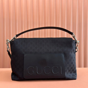 LARGE CROSSBODY BAG 36 IN BLACK CANVAS by Luxe Carry