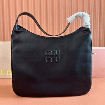 LARGE HOBO TOTE BAG 60 IN BLACK CALFSKIN Luxe Carry