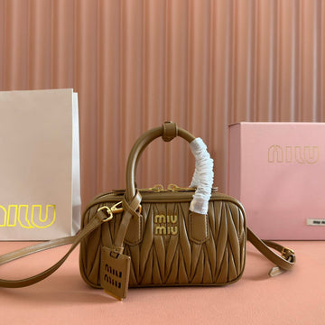 ARCADIE MINI BAG 19 CARAMEL IN MATELASSÉ NAPPA LEATHER Luxe Carry Bags