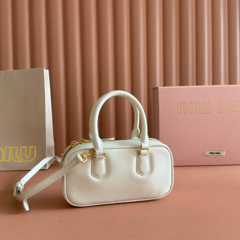 ARCADIE BAG 19 WHITE IN CALFSKIN GOLD HARDWARE By Luxe Carry