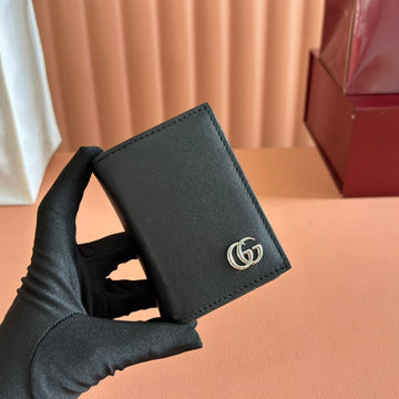 GUCCI 25S MARMONT WALLET BAG 10 IN BLACK CALFSKIN Luxe Carry