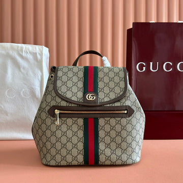 GG 25S OPHIDIA MEDIUM BACKPACK 30 IN BEIGE AND EBONY CALFSKIN by Luxe Carry